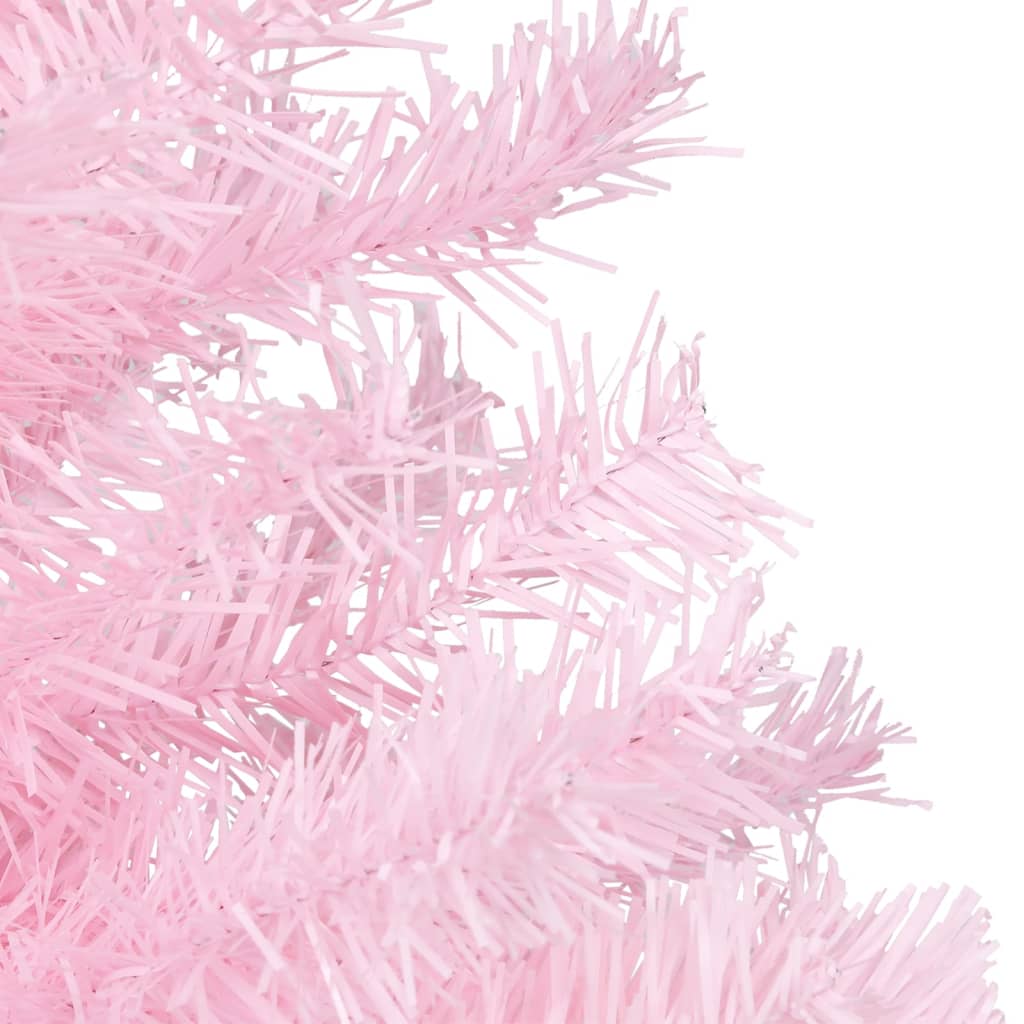 Kunstkerstboom met standaard 120 cm PVC roze