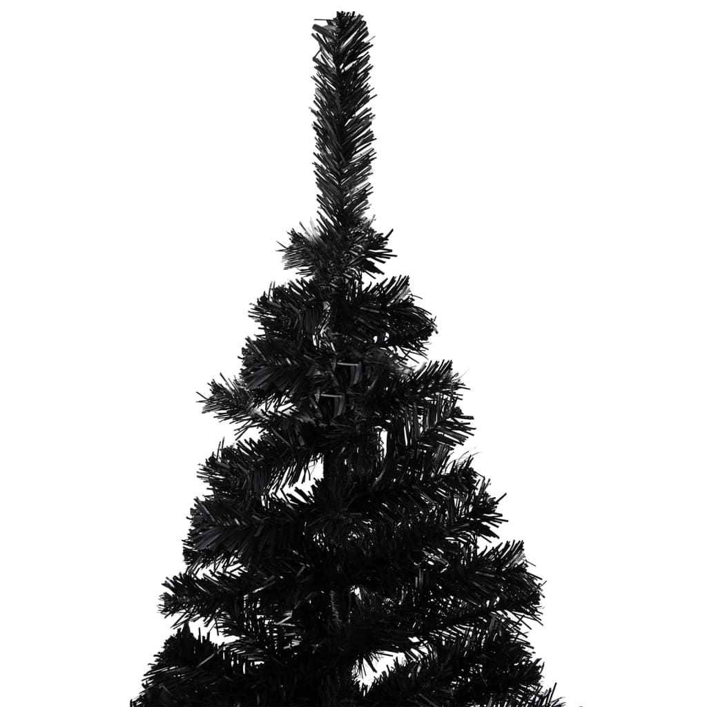 Kunstkerstboom met standaard 120 cm PVC zwart