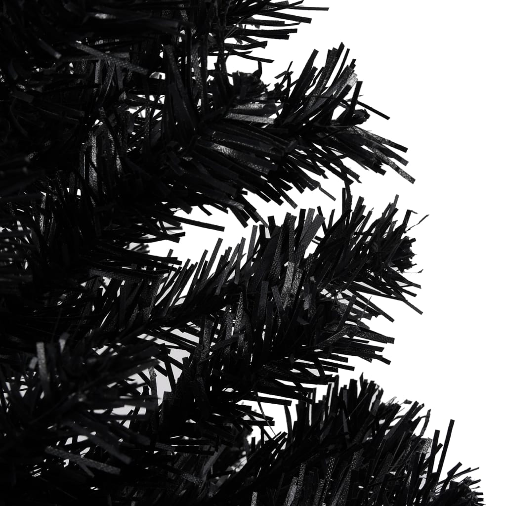 Kunstkerstboom met standaard 120 cm PVC zwart