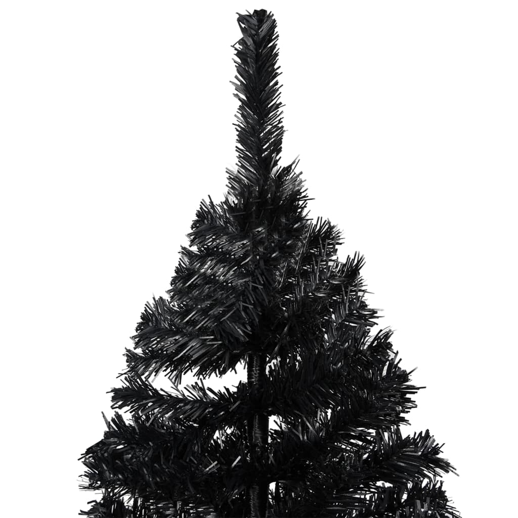 Kunstkerstboom met standaard 240 cm PVC zwart