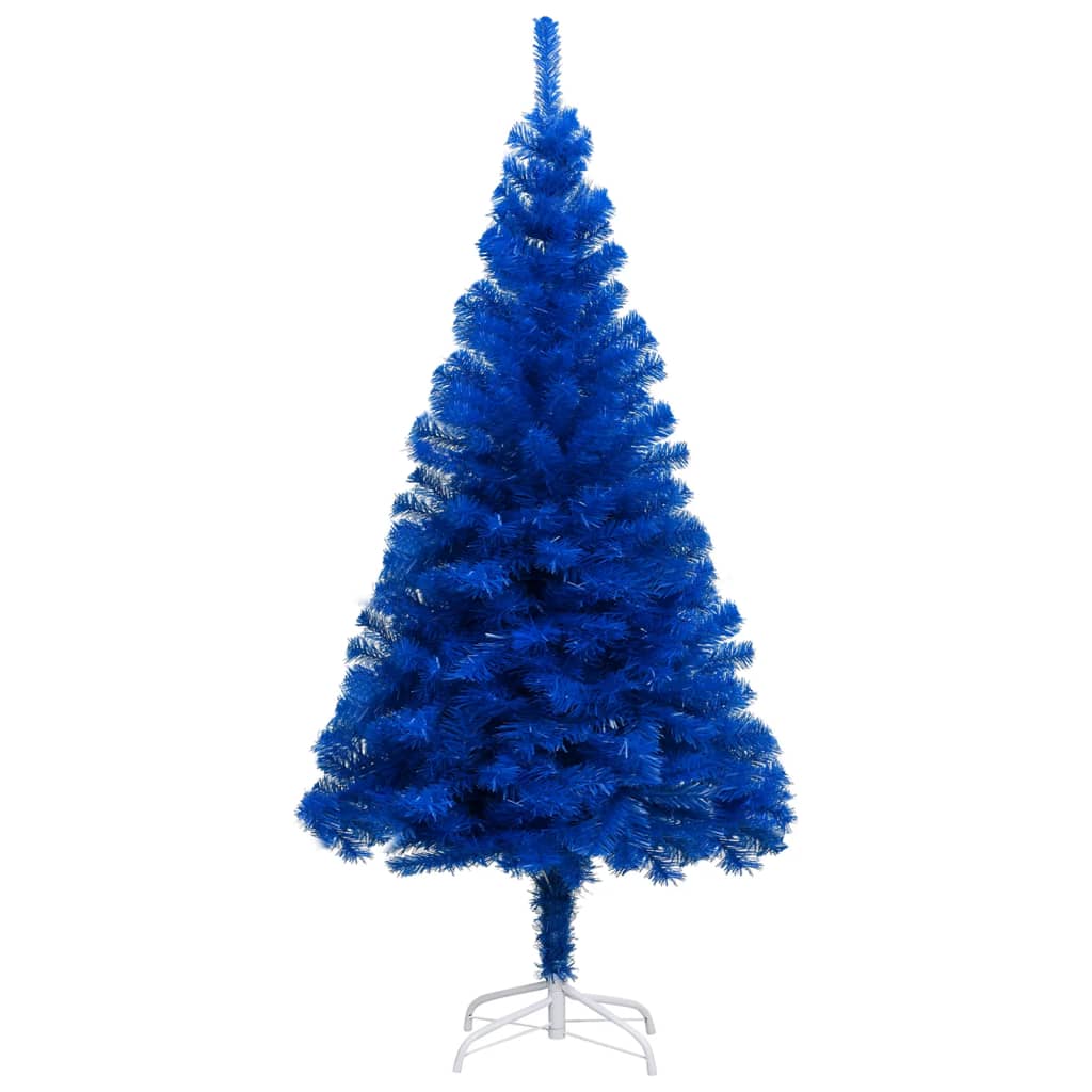 Kunstkerstboom met standaard 120 cm PVC blauw
