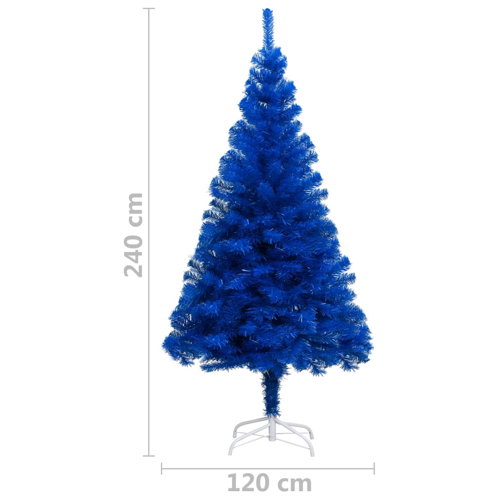 Kunstkerstboom met standaard 240 cm PVC blauw