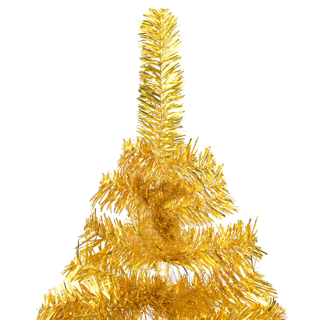 Kunstkerstboom met standaard 120 cm PET goudkleurig