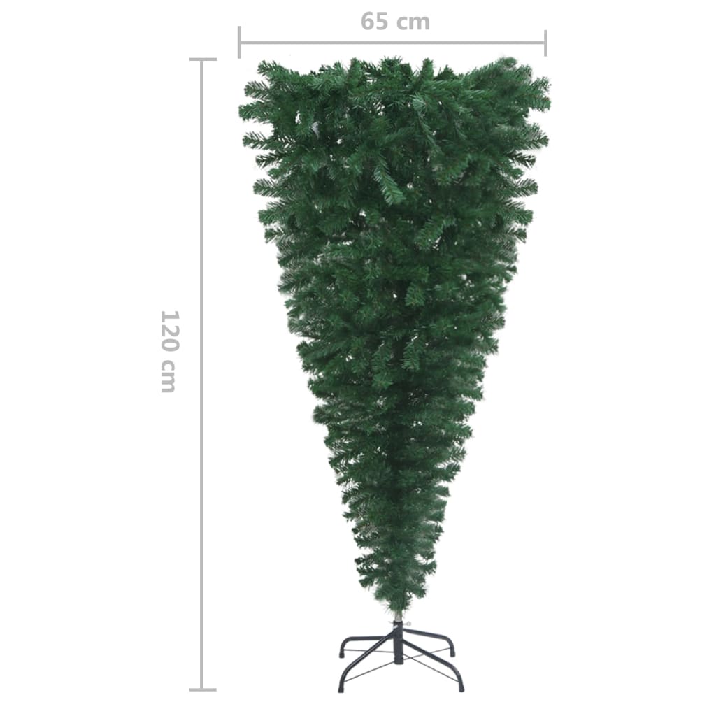 Kunstkerstboom omgekeerd met standaard 120 cm groen