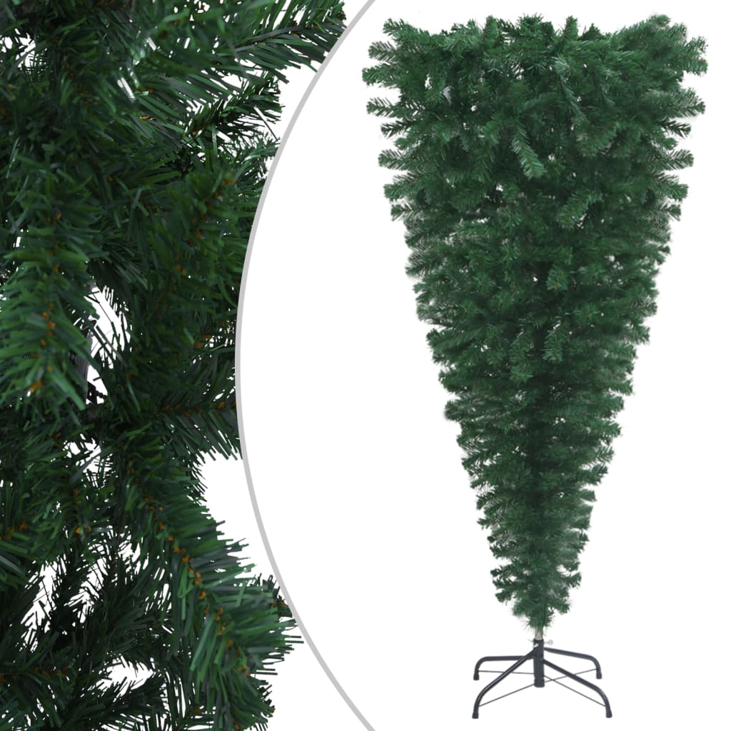 Kunstkerstboom omgekeerd met standaard 210 cm groen