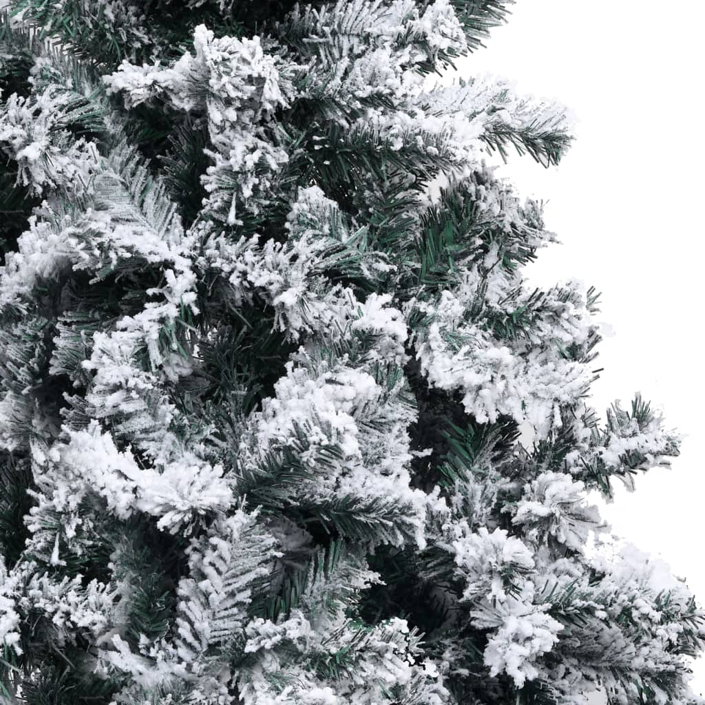 Kunstkerstboom met sneeuwvlokken 300 cm PVC groen
