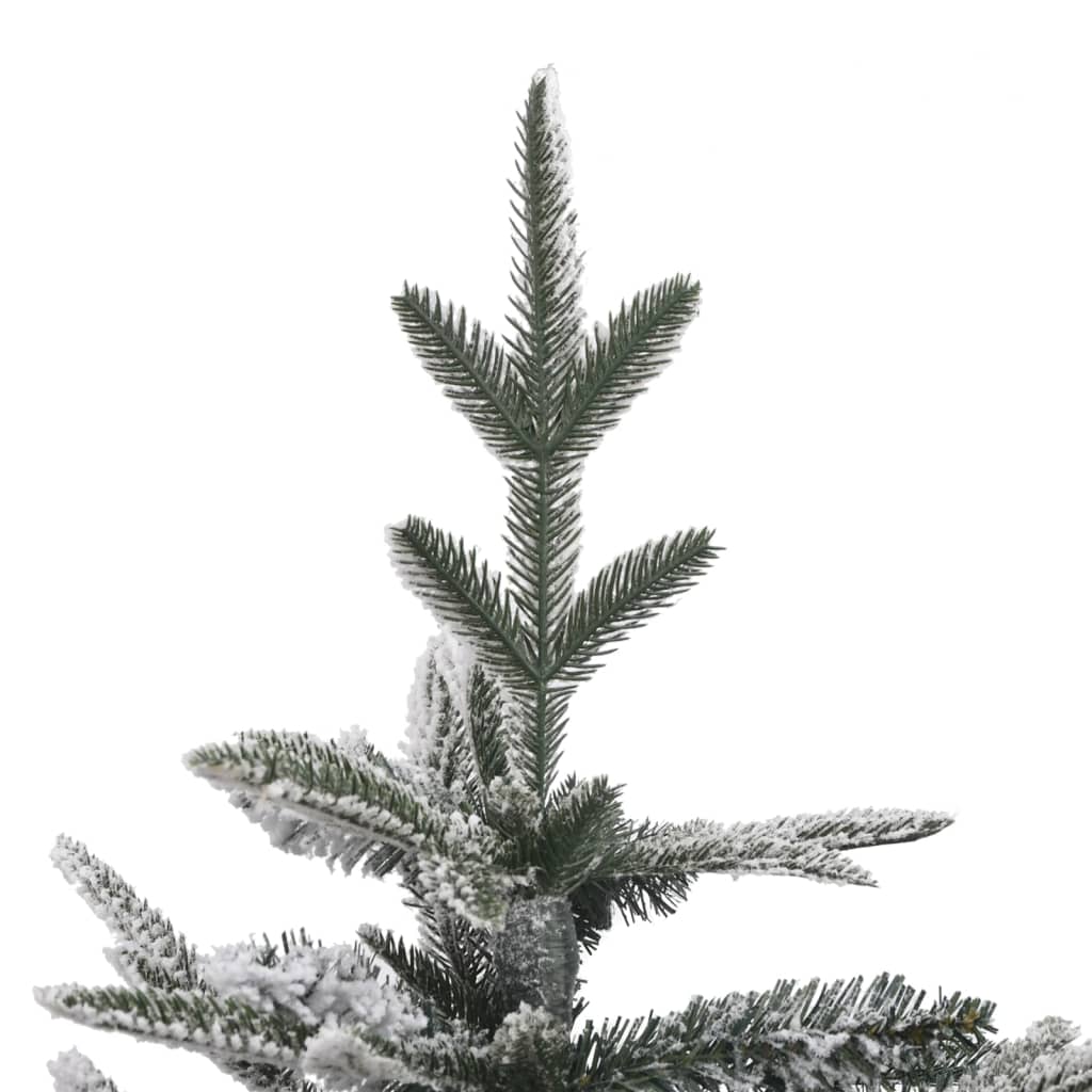 Kunstkerstboom met sneeuwvlokken 180 cm PVC en PE groen