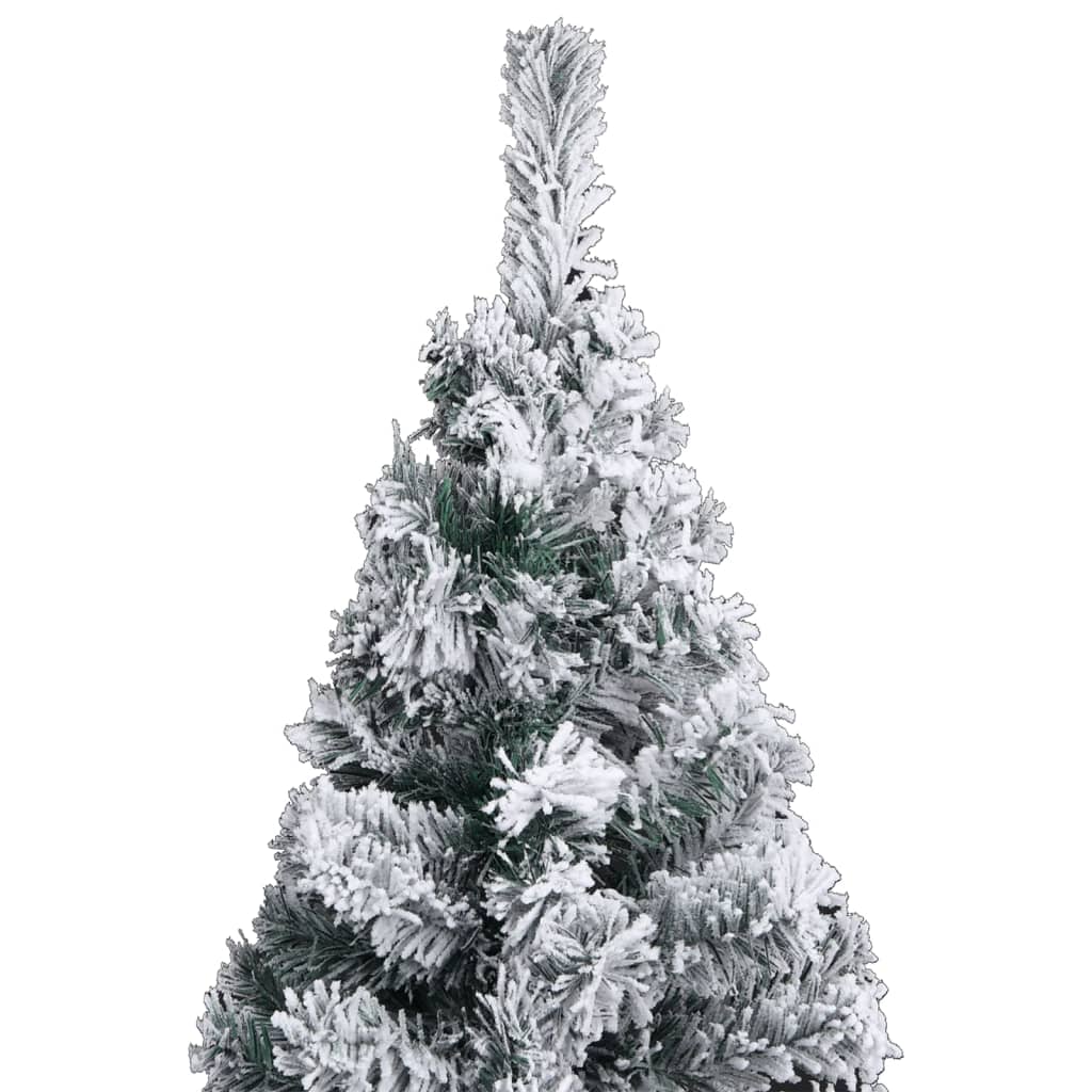 Kunstkerstboom met sneeuw smal 120 cm PVC groen