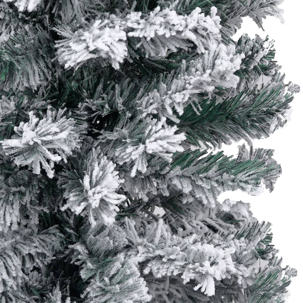Kunstkerstboom met sneeuw smal 120 cm PVC groen