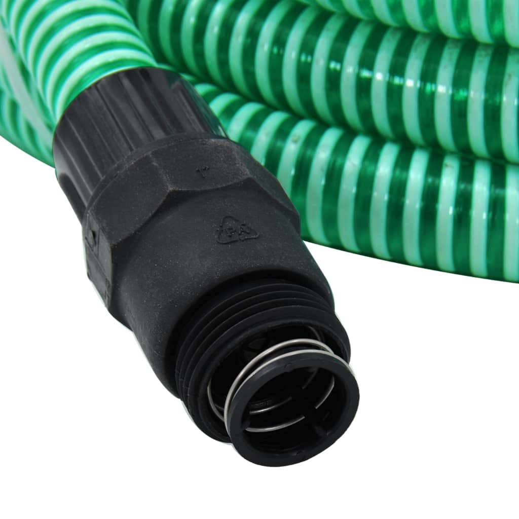 Zuigslang met PVC koppelingen 1,1'' 10 m PVC groen