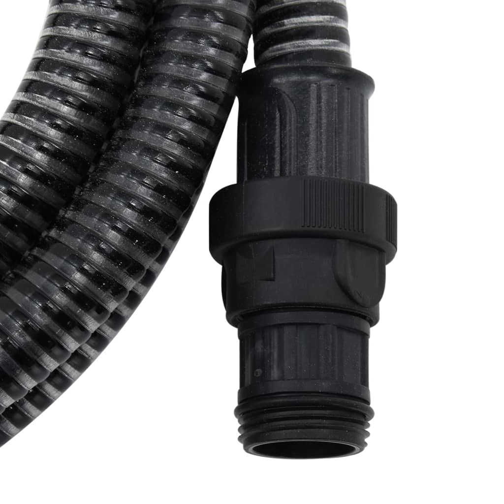 Zuigslang met PVC koppelingen 1,1'' 4 m PVC zwart