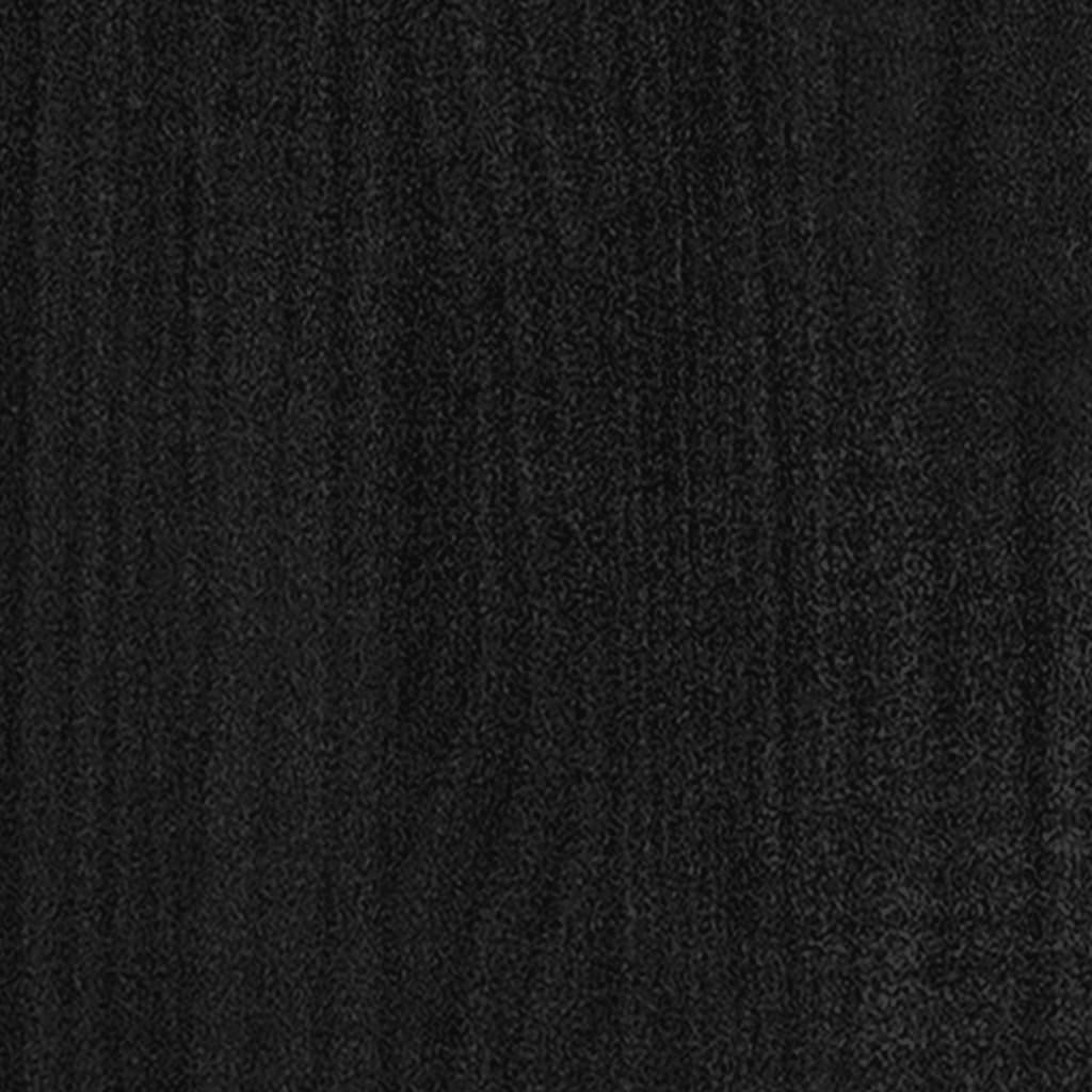Boekenkast/kamerscherm 40x35x135 cm massief grenenhout zwart