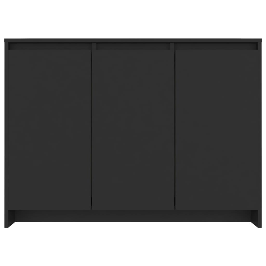 Dressoir 102x33x75 cm spaanplaat zwart