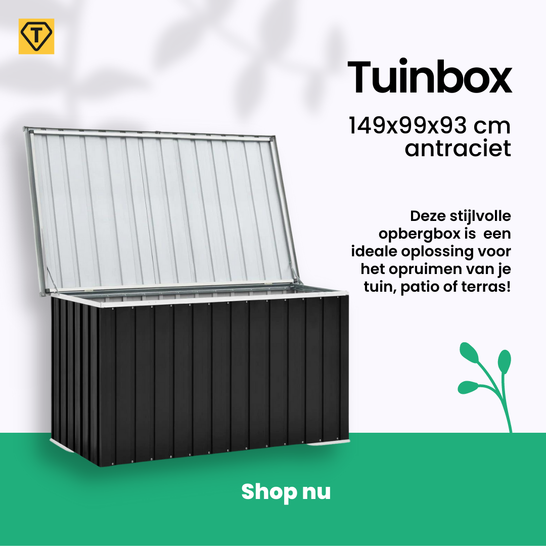 Tuinbox 149x99x93 cm antraciet