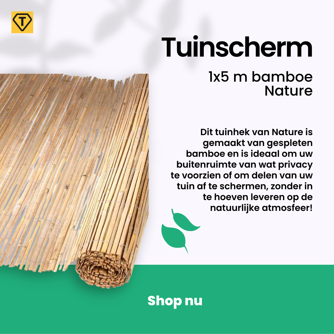 Nature Tuinscherm 1x5 m bamboe